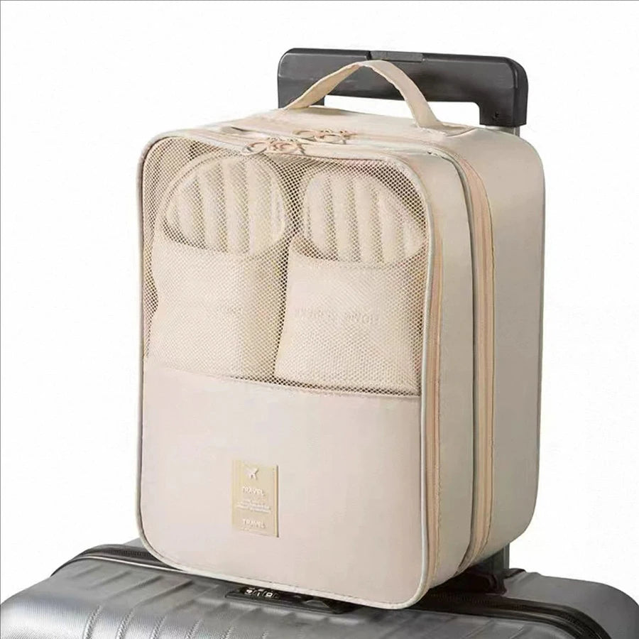 Portable Large Capacity Travel Shoe Bag – Holds Up to 3 Pairs