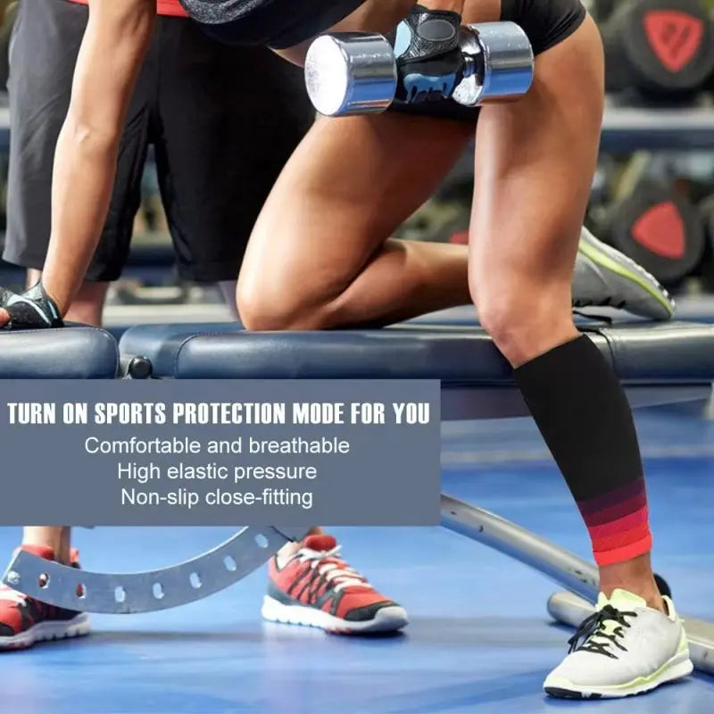 Compression Calf Sleeves (1 Pair) – 20–30mmHg Leg Compression Sleeves for Running, Sports & Recovery