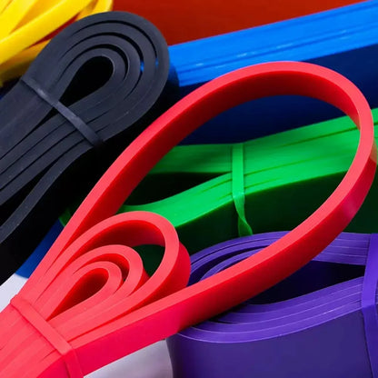 7-Level Resistance Bands Set for Pull Up Assistance, Home Gym - Elastic Silicone Exercise Bands for Physical Therapy, Stretchin