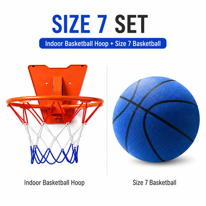 Silent Basketball Hoop Set – Indoor Foam Basketball & Mini Hoop for Quiet Home Training