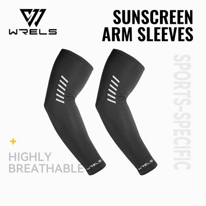 WRELS Arm Sleeves Cooling Ice Silk UV Protection Reflective Running Cycling Sleeves Basketball Fishing Driving Sun Sleeves Cover