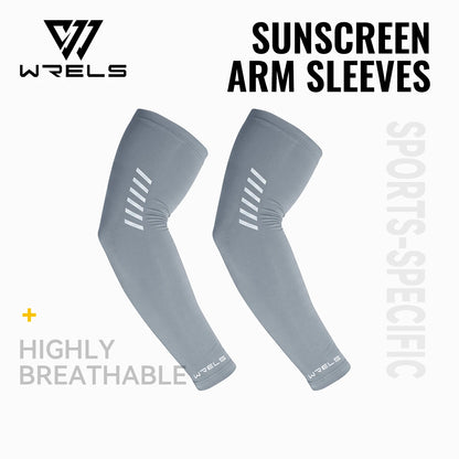 WRELS Arm Sleeves Cooling Ice Silk UV Protection Reflective Running Cycling Sleeves Basketball Fishing Driving Sun Sleeves Cover