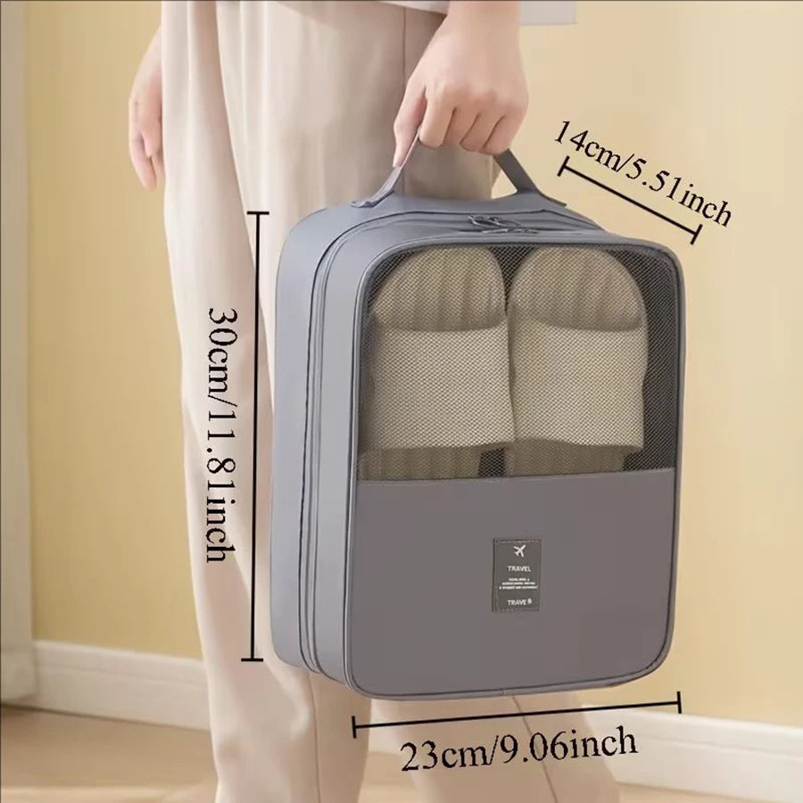 Portable Large Capacity Travel Shoe Bag – Holds Up to 3 Pairs