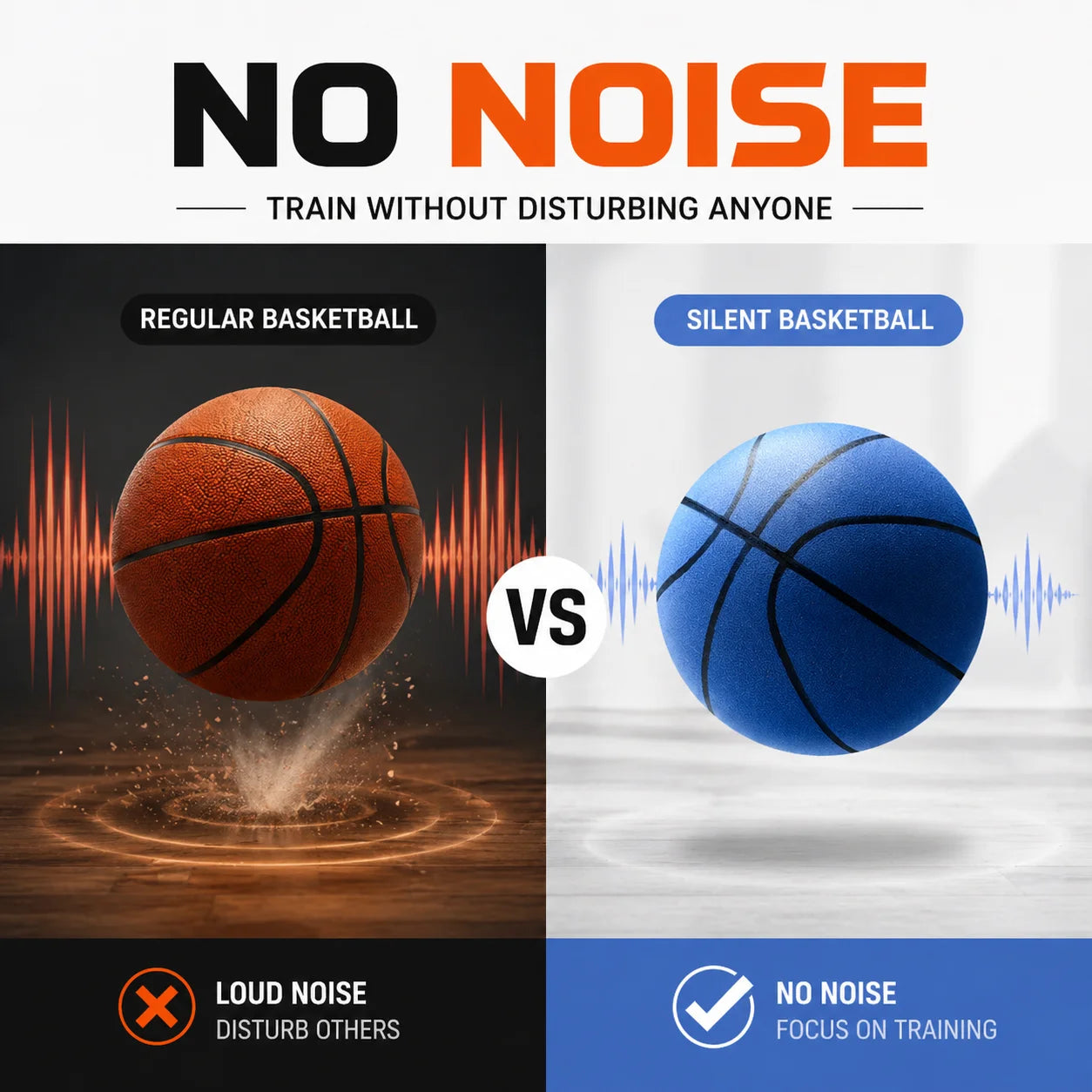 Silent Basketball Hoop Set – Indoor Foam Basketball & Mini Hoop for Quiet Home Training