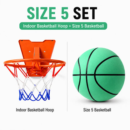 Silent Basketball Hoop Set – Indoor Foam Basketball & Mini Hoop for Quiet Home Training