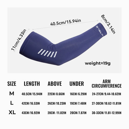 WRELS Arm Sleeves Cooling Ice Silk UV Protection Reflective Running Cycling Sleeves Basketball Fishing Driving Sun Sleeves Cover