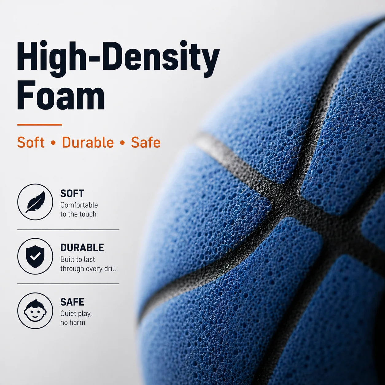 Silent Basketball Hoop Set – Indoor Foam Basketball & Mini Hoop for Quiet Home Training