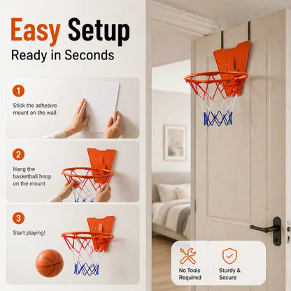 Silent Basketball Hoop Set – Indoor Foam Basketball & Mini Hoop for Quiet Home Training