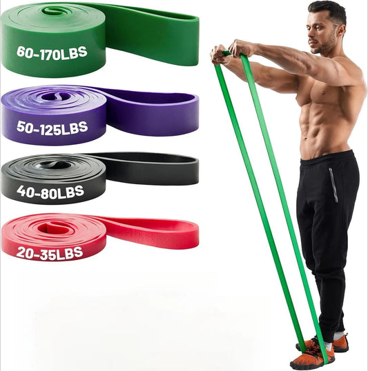 7-Level Resistance Bands Set for Pull Up Assistance, Home Gym - Elastic Silicone Exercise Bands for Physical Therapy, Stretchin