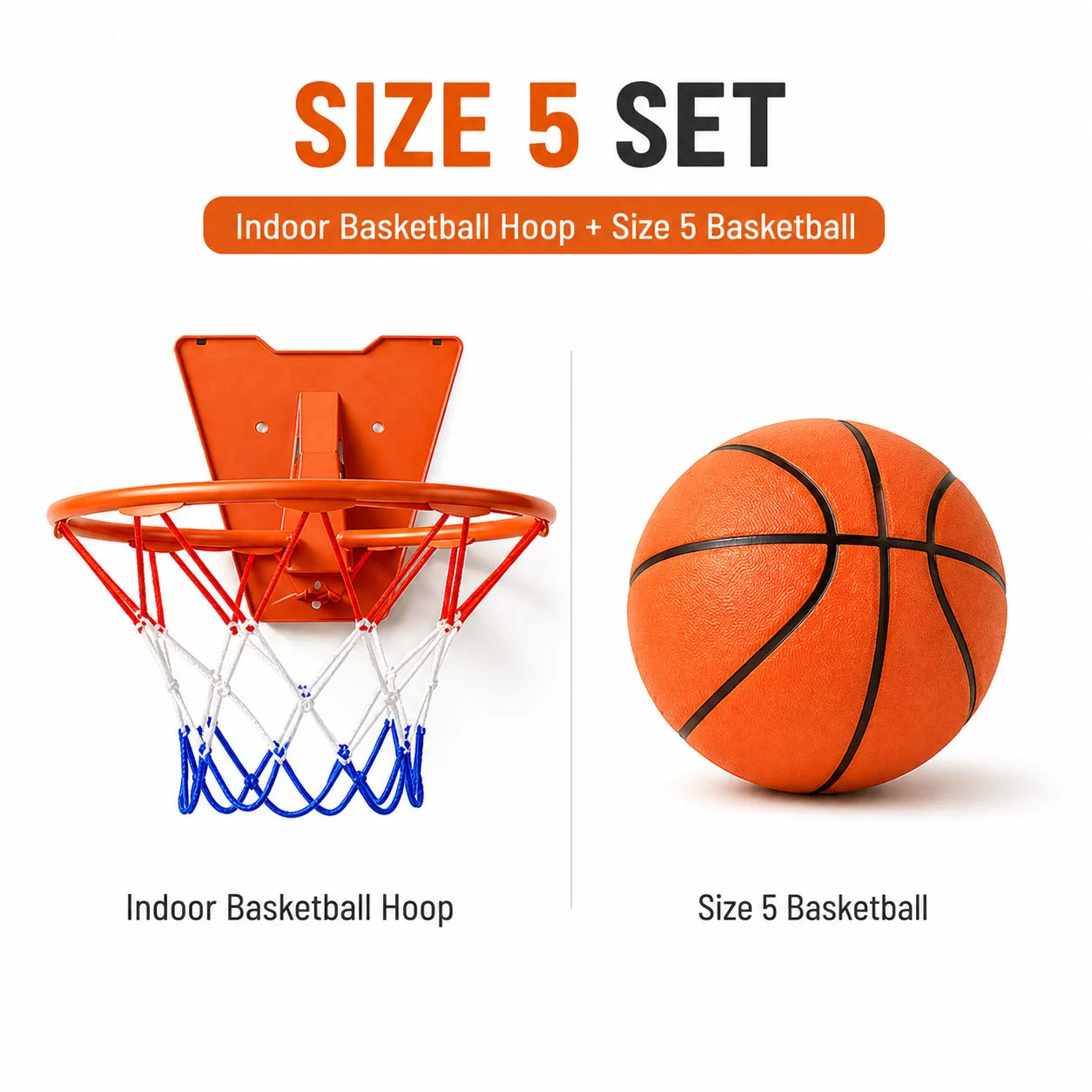 Silent Basketball Hoop Set – Indoor Foam Basketball & Mini Hoop for Quiet Home Training