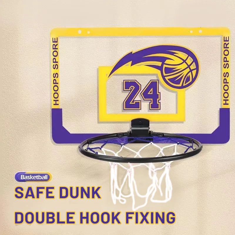 Foldable Kids Basketball Hoop Set – Wall Mounted Indoor & Outdoor Basketball Stand with Ball