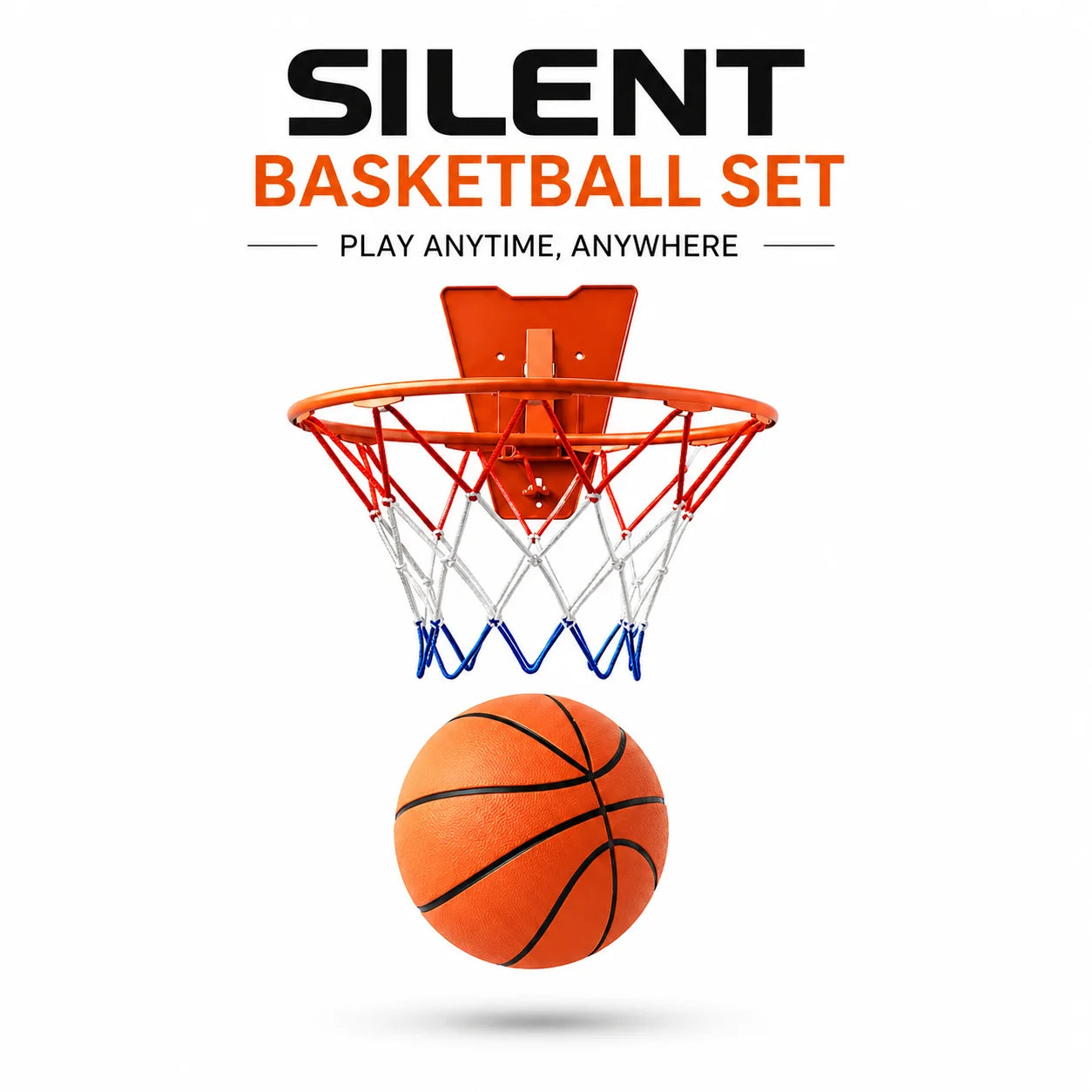 Silent Basketball Hoop Set – Indoor Foam Basketball & Mini Hoop for Quiet Home Training