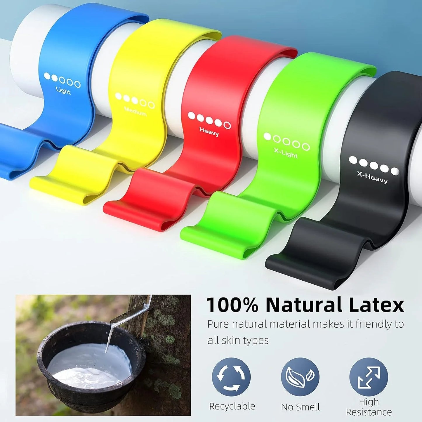 TPE Resistance Bands Fitness Set Rubber Loop Bands Strength Training Workout Expander Yoga Gym Equipment Elastic Rubber Loop