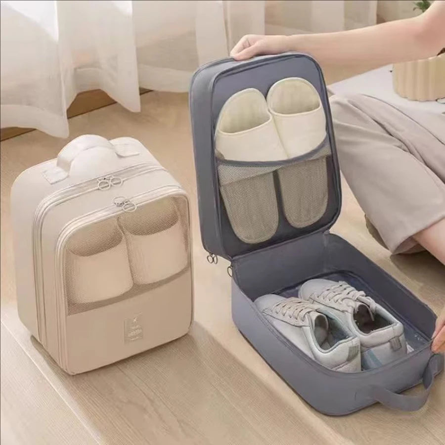 Portable Large Capacity Travel Shoe Bag – Holds Up to 3 Pairs