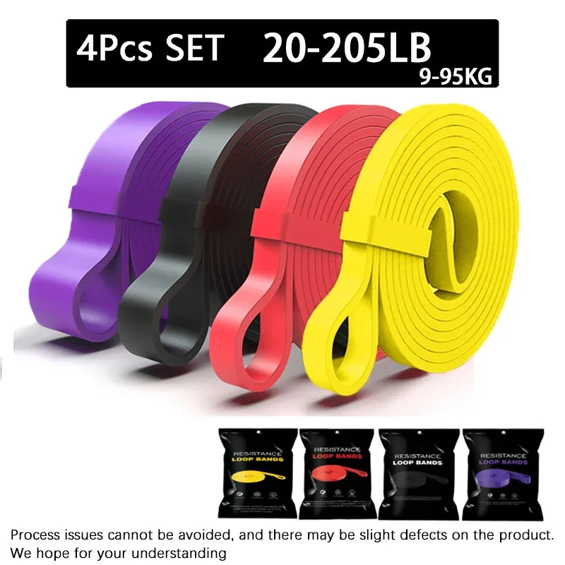 7-Level Resistance Bands Set for Pull Up Assistance, Home Gym - Elastic Silicone Exercise Bands for Physical Therapy, Stretchin
