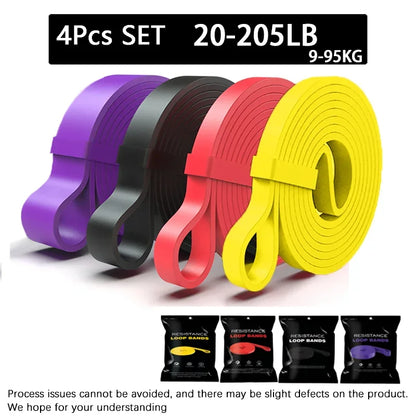 7-Level Resistance Bands Set for Pull Up Assistance, Home Gym - Elastic Silicone Exercise Bands for Physical Therapy, Stretchin